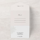 Invitation Tout En Un Élégante Fleurs de dentelle rose romantique (Dehors)