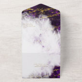 Invitation Tout En Un Élégante Géode cristal Améthyste (Dehors)