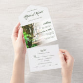 Invitation Tout En Un Elégante Hacienda & Doses Blanches Mariage mexicai (Déchirure)