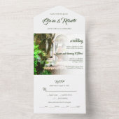 Invitation Tout En Un Elégante Hacienda & Doses Blanches Mariage mexicai (À l'intérieur)