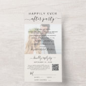 Invitation Tout En Un Elégante Photo QR Code Réception de mariage (À l'intérieur)