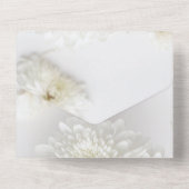 Invitation Tout En Un Elégante rose blanche fleurs fleuris Mariage d'été (Verso)