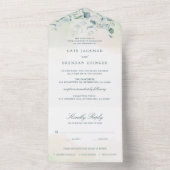 Invitation Tout En Un Elégante végétation botanique Mariage Eucalyptus (À l'intérieur)