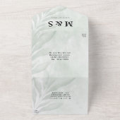 Invitation Tout En Un Elégante verdure Eucalyptus mariage (Dehors)