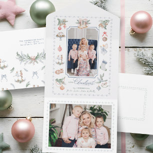 Invitation Tout En Un Éléments de Noël aquarelle fantaisistes Photo