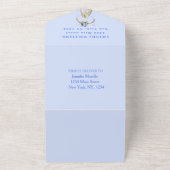 Invitation Tout En Un Eléphant Baby shower mignon C'est un garçon Floral (Dehors)