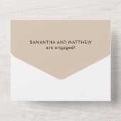 Invitation Tout En Un Elle A Dit Oui Engagement Parti QR Code RSVP (Verso)