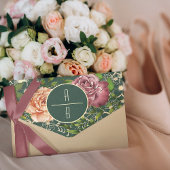 Invitation Tout En Un Emerald Green Floral Jewel Mariage