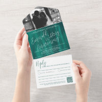 Emerald Mariage 55th photo QR code option RSVP