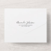 Invitation Tout En Un Encre d'alcool vert et or (Verso)