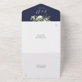 Invitation Tout En Un Enfin Arc d'or Marine Blue Greenery Mariage (Dehors)