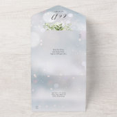 Invitation Tout En Un Enfin Arc d'or verdure Mariage d'hiver (Dehors)