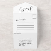 Invitation Tout En Un Enfin célébrer photo mono mariage tardif (Dehors)