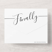 Invitation Tout En Un Enfin célébrer photo mono mariage tardif (Verso)