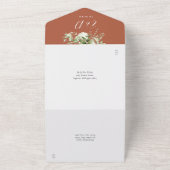 Invitation Tout En Un Enfin Gold Arch Terracotta Mariage de verdure (Dehors)