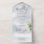 Invitation Tout En Un Enfin la verdure Floral Mariage d'hiver (À l'intérieur)