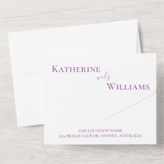 Invitation Tout En Un Énoncé moderne (Verso)