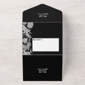 Invitation Tout En Un Ensemble floral gravé (Dehors)
