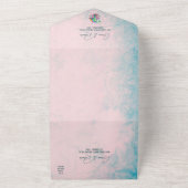 Invitation Tout En Un Espagnol, Fleurs Rustiques Coeur Mariage Mexicain (Dehors)