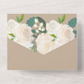 Invitation Tout En Un Espagnol Nuestra Boda Flores Pintadas Mariage (Verso)