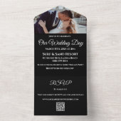 Invitation Tout En Un Eternal Elegance-Pony-Rose-Photo Mariage-QR code- (À l'intérieur)