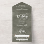 Invitation Tout En Un Ethereal Elegance Sage Whisper Mariage d'aquarelle (À l'intérieur)