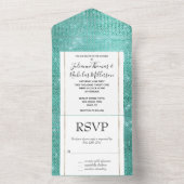 Invitation Tout En Un Étincelle verte à la menthe (À l'intérieur)