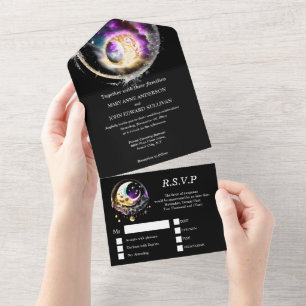 Invitation Tout En Un étoile de nuit de la constellation céleste lunaire