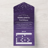 Invitation Tout En Un Étoiles de soirée à l'aquarelle cérémonie de maria (À l'intérieur)