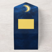 Invitation Tout En Un Étoiles d'or céleste Minuit Bleu Romantique Tout e (Dehors)