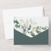 Invitation Tout En Un Eucalyptus Ampersand Chic Mariage (Verso)