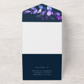 Invitation Tout En Un Eucalyptus Ampersand Chic Marine Mariage (Dehors)