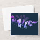 Invitation Tout En Un Eucalyptus Ampersand Chic Marine Mariage (Verso)