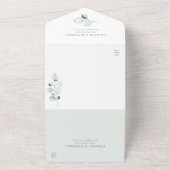 Invitation Tout En Un Eucalyptus Aquarelle Foliage Mariage botanique (Dehors)