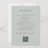 Invitation Tout en un Eucalyptus Botanique Mariage Sage (Dos)