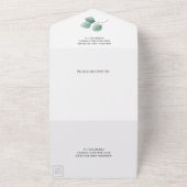 Invitation Tout En Un Éucalyptus Feuille Branche Mariage de feuillage (Dehors)