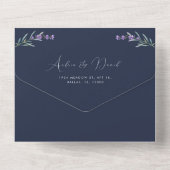 Invitation Tout En Un Eucalyptus Lavender Script QR Code Printemps Maria (Verso)