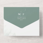 Invitation Tout En Un Eucalyptus moderne Élégant Foliage rustique Code Q (Verso)