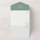 Invitation Tout En Un Eucalyptus moderne Élégant Foliage rustique Simple (Dehors)