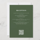 Invitation Tout en un Eucalyptus QR Code Mariage vert (Dos)