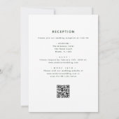 Invitation Tout en un Eucalyptus QR Code Mariage Vert (Dos)