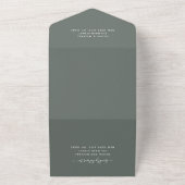 Invitation Tout En Un Eucalyptus rustique Pays Bois Mariage RSVP (Dehors)