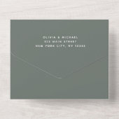Invitation Tout En Un Eucalyptus rustique Pays Bois Mariage RSVP (Verso)