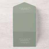 Invitation Tout En Un Eucalyptus rustique Pays Bois Mariage RSVP (Dehors)