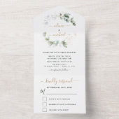 Invitation Tout En Un Eucalyptus Verdure Mariage Élégant Moderne (À l'intérieur)