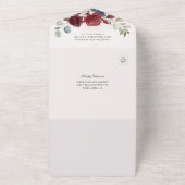 Invitation Tout En Un Eucalyptus Vert Dusty Mariage botanique bleu (Dehors)