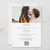 Invitation Tout en un Eucalyptus vert Mariage de code QR (Dos)