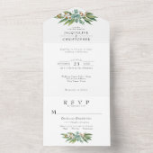 Invitation Tout En Un Eucalyptus Vert Mariage rustique (À l'intérieur)
