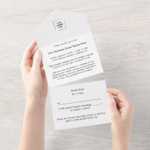 Invitation Tout En Un Événement d'entreprise   Logo minimaliste moderne 