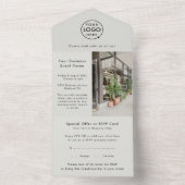 Invitation Tout En Un Événement du magasin | Grey Modern Photo Lancement (À l'intérieur)